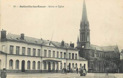 / CPA FRANCE 76 "Sotteville les Rouen, mairie et église"