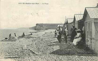 / CPA FRANCE 76 "Saint Aubin sur Mer, la Plage"