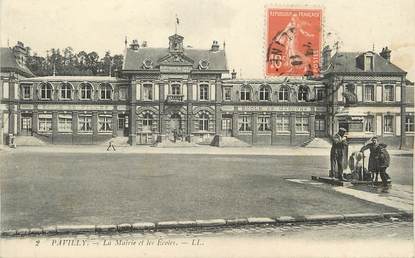 / CPA FRANCE 76 "Pavilly, la mairie et les écoles"