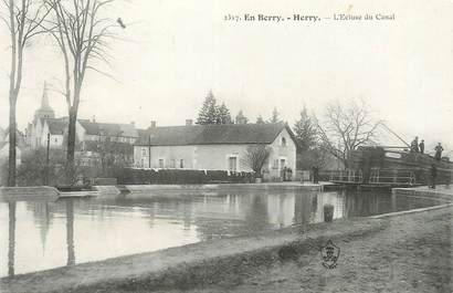 / CPA FRANCE 18 "Herry, l'écluse du canal"