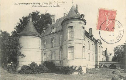 / CPA FRANCE 18 "Germigny l'Exempt, château Renaud"