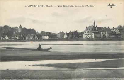 / CPA FRANCE 18 "Apremont, vue générale"