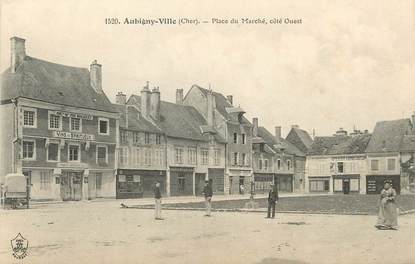 / CPA FRANCE 18 "Aubigny ville, place du marché"