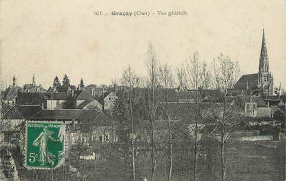 / CPA FRANCE 18 "Graçay, vue générale"