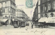 33 Gironde / CPA FRANCE 33 "Bordeaux, le cours de l'intendance" / TRAMWAY