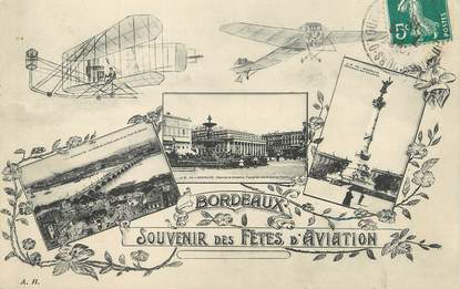 / CPA FRANCE 33 "Bordeaux, souvenir des fêtes de l'aviation"