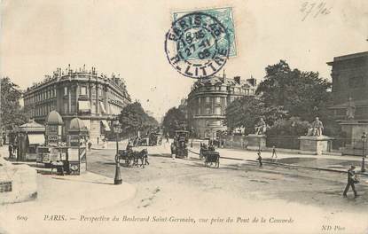 / CPA FRANCE 75006 "Paris, perspective du boulevard Saint Germain"