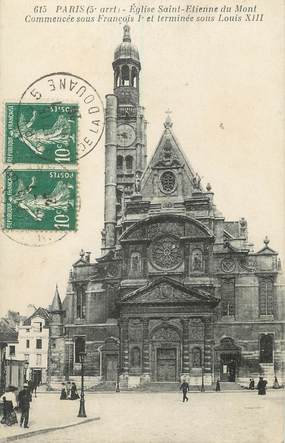 / CPA FRANCE 75005 "Paris, église Saint Etienne du Mont Commencée"