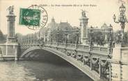 75 Pari / CPA FRANCE 75007 "Paris, le pont Alexandre III et le petit palais"