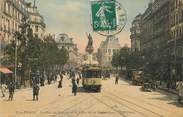 75 Pari / CPA FRANCE 75004 "Paris, la rue du temple et la place de la République" / TRAMWAY