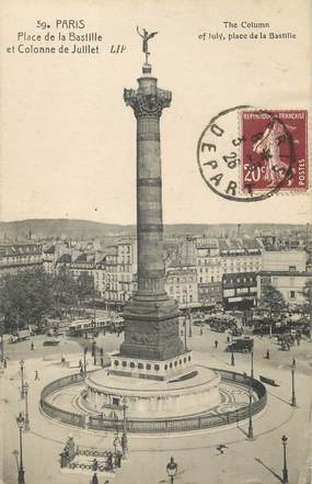 / CPA FRANCE 75011 "Paris, place de la Bastille et colonne de Juillet"