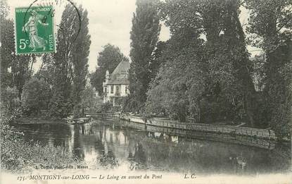 / CPA FRANCE 77 "Montigny sur Loing, le loing en amont du pont"