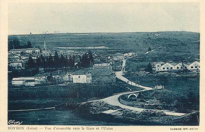 / CPA FRANCE 38 "Roybon, vue d'ensemble vers la gare et l'usine"