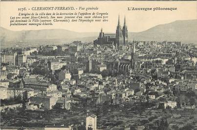 / CPA FRANCE 63 "Clermont Ferrand, vue générale "