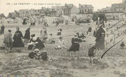 / CPA FRANCE 76 "Le Tréport, la plage à marée haute"