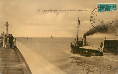 / CPA FRANCE 76 "Le Tréport, sortie du vapeur Mercure"