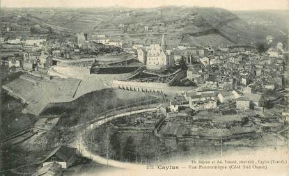 CPA  FRANCE 82 "Caylus, vue panoramique"