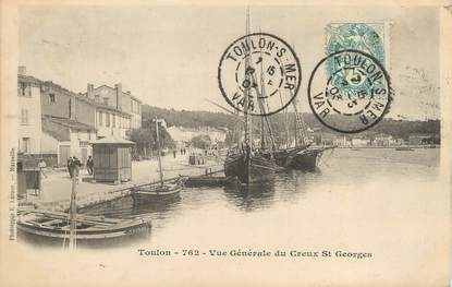 / CPA FRANCE 83 "Saint Mandrier, Toulon, vue générale du creux Saint Georges"