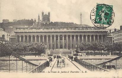 / CPA FRANCE 69 "Lyon, le palais de justice et Fourvière"