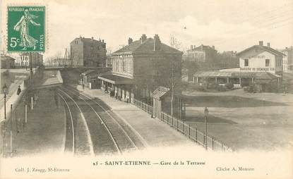 CPA FRANCE 42 "Saint Etienne, gare de la Terrasse"