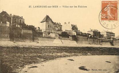 / CPA FRANCE 14 "Langrune sur Mer, villas sur les Falaises"