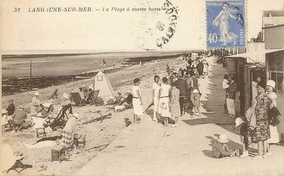 / CPA FRANCE 14 "Langrune sur Mer, la plage à marée basse"