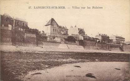 / CPA FRANCE 14  "Langrune sur Mer, villas sur les Falaises"