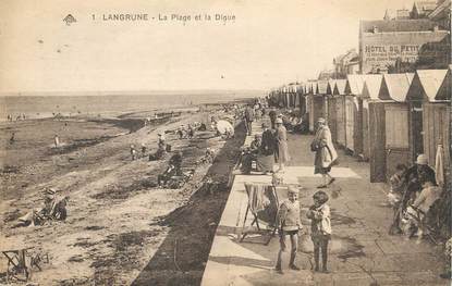 / CPA FRANCE 14  "Langrune, la plage et la digue"