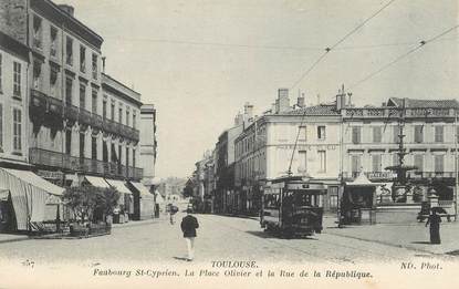 CPA FRANCE 31 "Toulouse, faubourg Saint Cyprien" / TRAMWAY