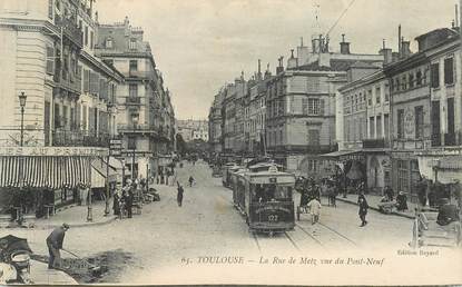 CPA FRANCE 31 "Toulouse, la rue de Metz" / TRAMWAY