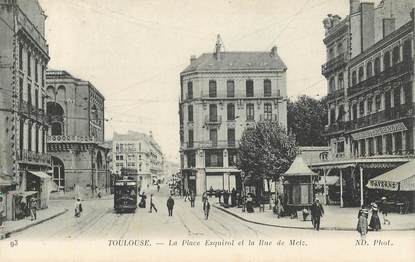 CPA FRANCE 31 "Toulouse, la Place Esquirol" / TRAMWAY