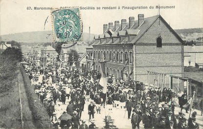 / CPA FRANCE 76 "Maromme, défilé des sociétés se rendanr à l'inauguration du monument"