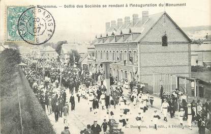 / CPA FRANCE 76 "Maromme, défilé des sociétés se rendant à l'inauguration du monument"