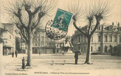 / CPA FRANCE 26 "Montelimar, l'hôtel de ville et la fontaine monumentale"