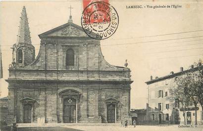 / CPA FRANCE 13 "Lambesc, vue générale de l'église"