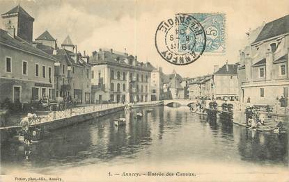 / CPA FRANCE 74 "Annecy, entrée des Canaux"