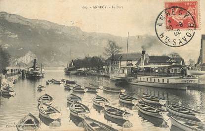 / CPA FRANCE 74 "Annecy, le port" / BATEAU