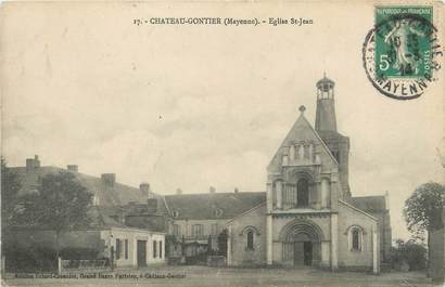 / CPA FRANCE 53 "Château Gontier, église Saint Jean"