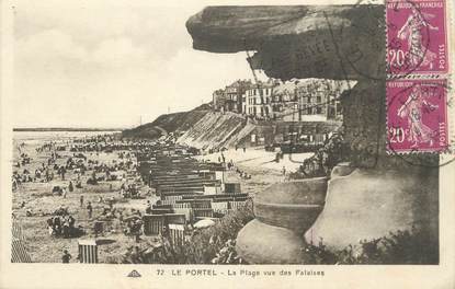 / CPA FRANCE 62 "Le Portel, la plage vue des falaises"