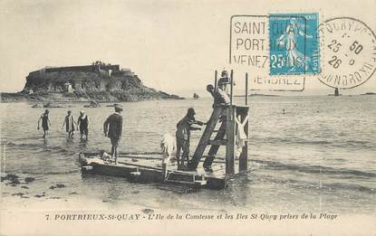 / CPA FRANCE 22 "Portrieux Saint Quay, l'ile de la Comtesse et les Iles Saint Quoy prises de la plage" / FLAMME