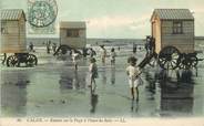 62 Pa De Calai / CPA FRANCE 62 "Calais, enfants sur la plage à l'heure du bain "