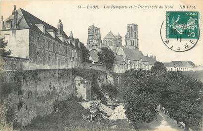 / CPA FRANCE 02 "Laon, les remparts et la promenade du Nord"