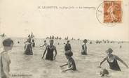 80 Somme / CPA FRANCE 80 "Le Crotoy, la plage jolie, la trempette"'