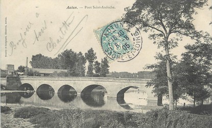 / CPA FRANCE 71 "Autun, pont Saint Andoche"