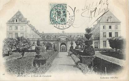 / CPA FRANCE 71 "Autun, l'école de la cavalerie"