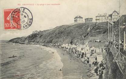 / CPA FRANCE 50 "Granville, la plage à mer montante"