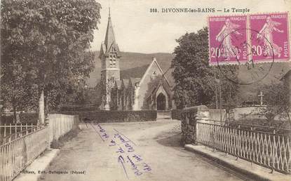 / CPA FRANCE 01 "Divonne les Bains, le temple"