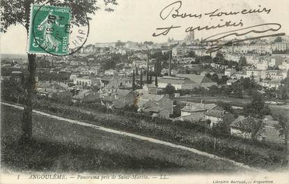 / CPA FRANCE 16 "Angoulême, panorama pris de Saint Martin"