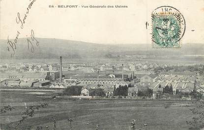 / CPA FRANCE 90 "Belfort, vue générale des usines"