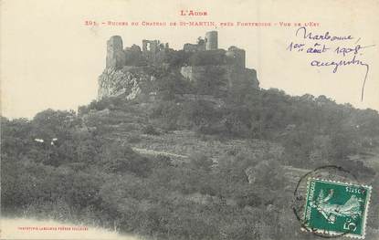 / CPA FRANCE 11 "Ruines du château Saint Martin près Fontfroide"